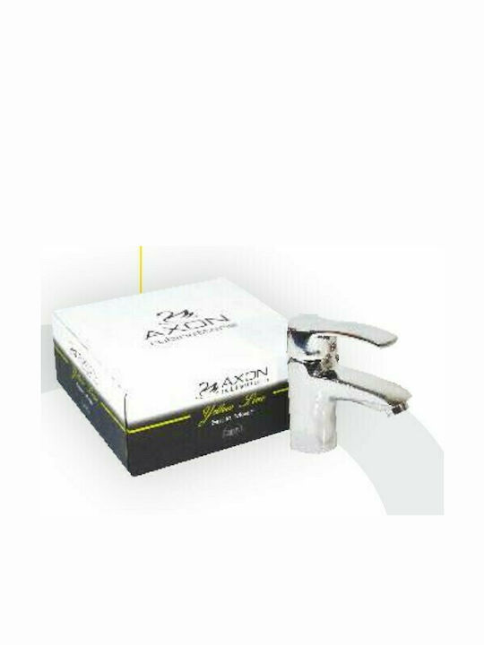 Axon Yellow Line Αναμεικτική Μπαταρία Νιπτήρα Ασημί