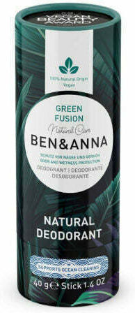 Ben & Anna Green Fusion Natural Deodorant Φυσικό Αποσμητικό σε Stick Χωρίς Αλουμίνιο 40gr
