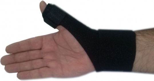 Adco Airtouch Wrist Splint with Thumb Black