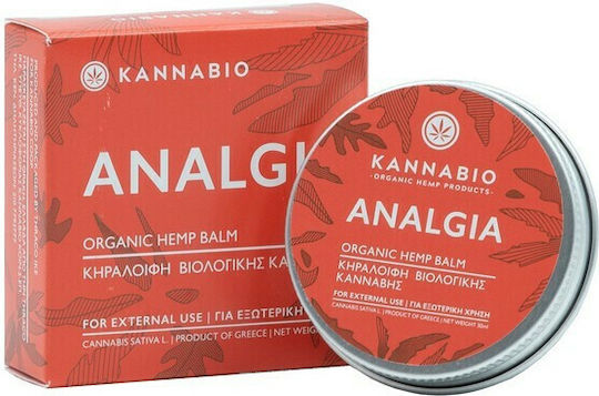 KannaBio Analgia Κηραλοιφή Βιολογικής Κάνναβης Tin 40ml