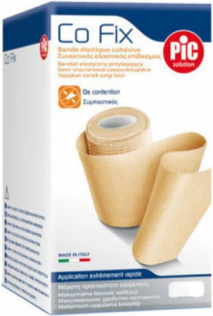 PiC Solution Co Fix Ελαστικός Αυτοσυγκρατούμενος Επίδεσμος 12cm x 5m Μπεζ