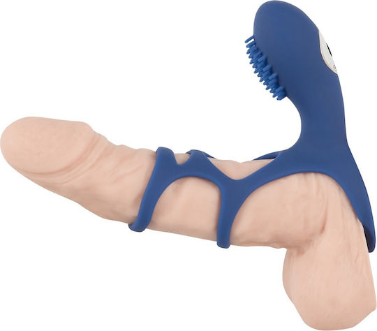 You2Toys Sweet Smile Rechargeable Couples Sleeve Penis Extension with Vibration Blue 10cm