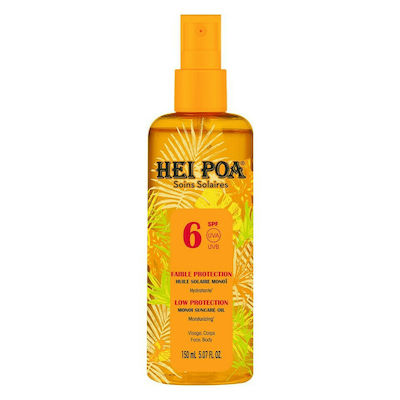 Hei Poa Monoi Oil Sunscreen Oil Face and Body SPF6 in Spray 150ml