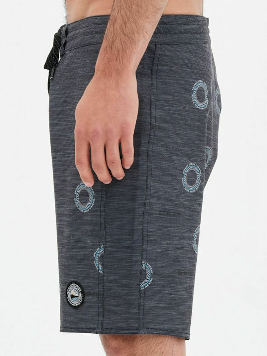 Men's Swimwear Bermuda Black with Prints