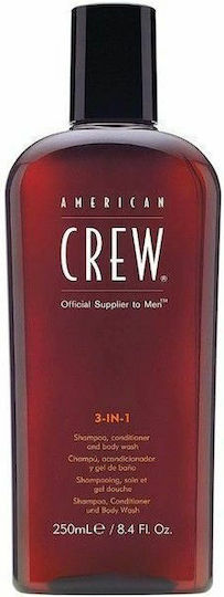 American Crew 3 in 1 Αφρόλουτρο σε Gel Αναζωογονητικό 250ml