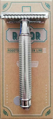 Nipavo Pogotonomia Men Line II Closed Comb Safety Razor White Chrome