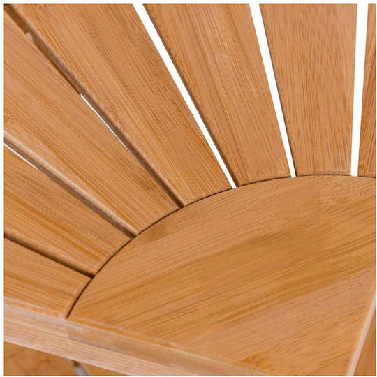 Bakaji Bakaji Corner Floor Bathroom Shelf Wooden with 2 Shelves 40x40x43cm Brown