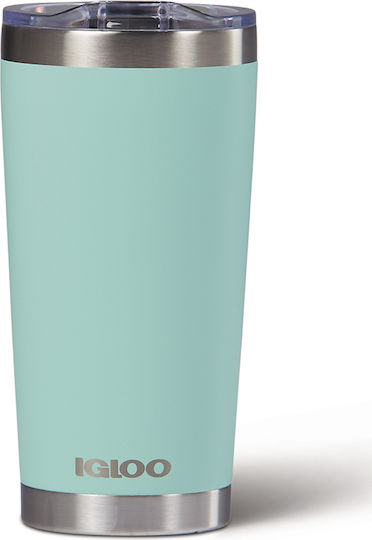 Igloo Tumbler Glas Thermosflasche Rostfreier Stahl 590ml Steel mit Stroh und Handgriff