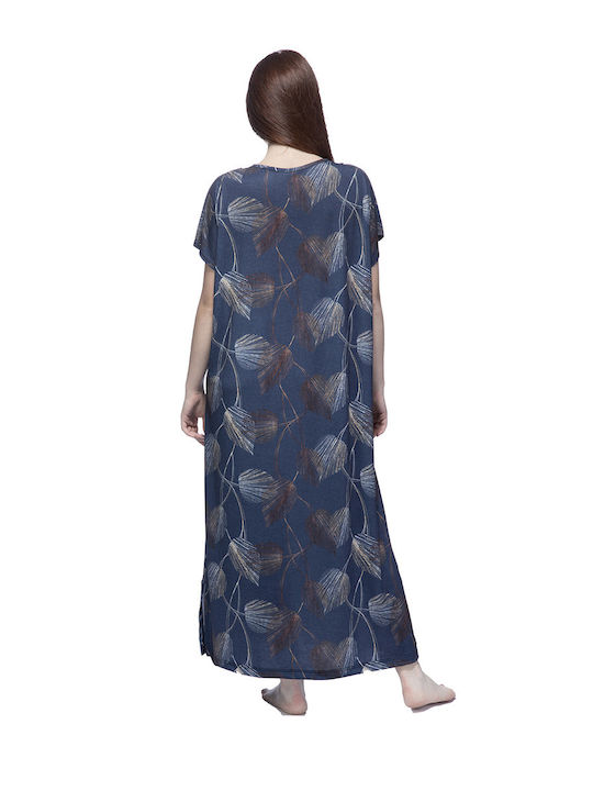 Zaboo Summer Caftan with Kimono Sleeve - ZB1020 Blue