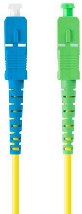 Lanberg Optical Fiber Cable SC/APC-SC/UPC 1m Yellow