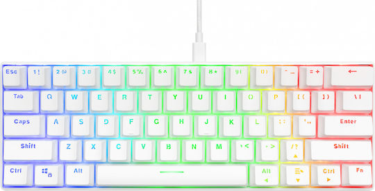 Deltaco GAM-075 Gaming Mechanische Tastatur 60% mit Benutzerdefiniertes Rot Schaltern und RGB-Beleuchtung (Englisch US) Rot