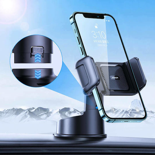 Joyroom Βάση Κινητού Αυτοκινήτου 4.5" - 6.7" με Ρυθμιζόμενα Άγκιστρα Μαύρη