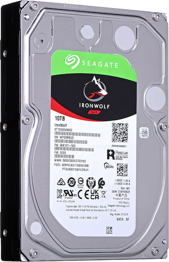 Seagate Ironwolf 10TB HDD Festplatte 3.5" SATA III 7200Umdrehungen pro Minute mit 256MB Cache für NAS ST10000VN000