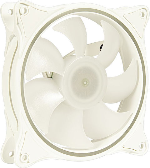 Inter-Tech Argus L-12025W Ventilator Pentru Carcasă (1200rpm) cu Iluminare RGB și Conexiune 4-Pin PWM Alb