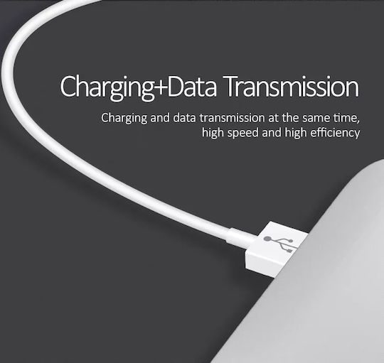 Usams US-SJ283 USB to Lightning Cable Λευκό 1m (SJ283USB01)