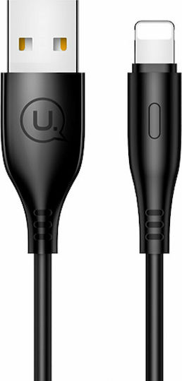 Usams US-SJ266 USB to Lightning Cable Μαύρο 1m (SJ266USB01)