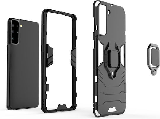 Ring Armor Back Cover Plastic Negru (Galaxy S22+ 5G - Galaxy S22+ 5G)
