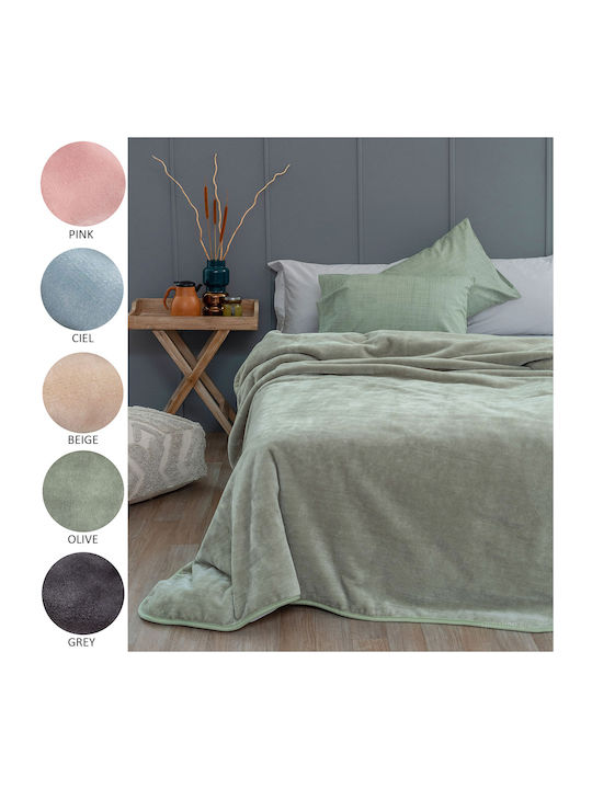Palamaiki Dream Velour 2 Velvet Blanket Double 220x240cm Beige