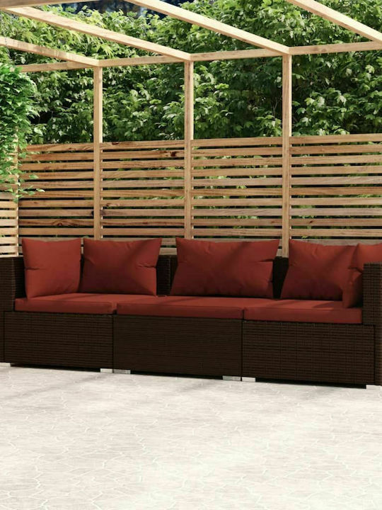 Tree-Seater Sofa Outdoor Rattan with Pillows 70x70x60.5cm