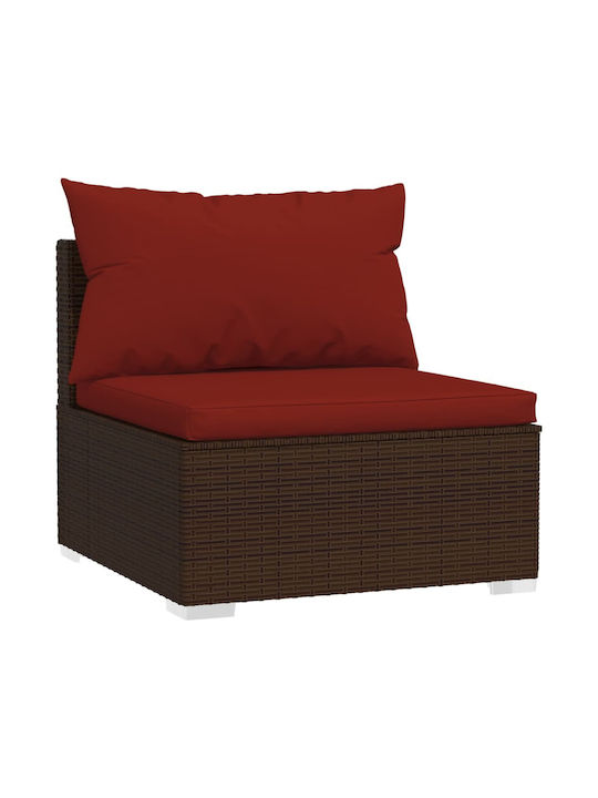 Tree-Seater Sofa Outdoor Rattan with Pillows 70x70x60.5cm