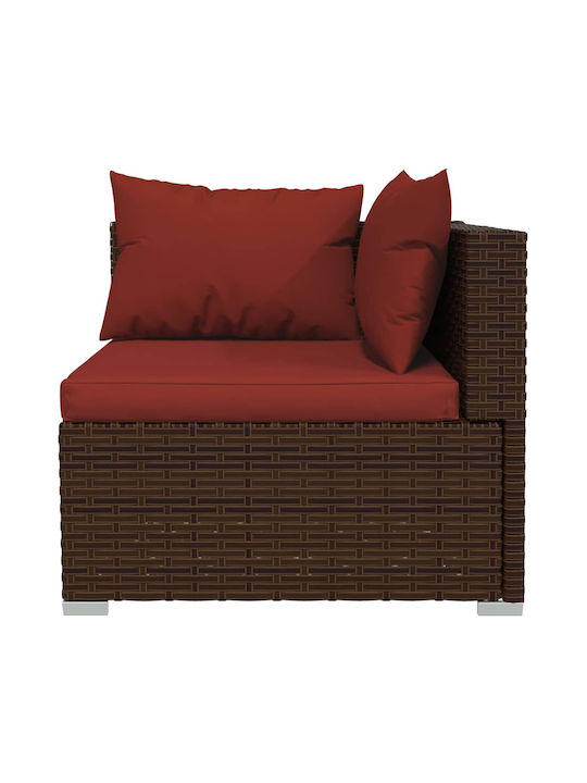 Tree-Seater Sofa Outdoor Rattan with Pillows 70x70x60.5cm