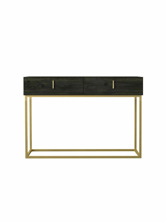 Mykonos Console Table Wood & Metal Καφέ / Μπρονζέ L120xW37xH84cm