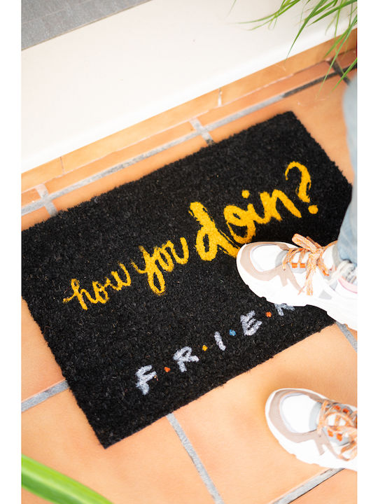 Grupo Erik Entrance Mat made of Coir Friends How You Doin Black 40x60cm
