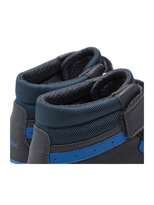 J Gisli B B Kids Sneakers High Anatomic with Scratch Navy Blue