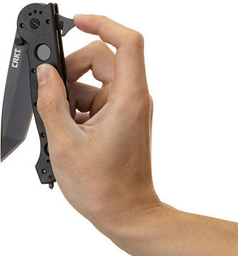 Columbia River Knives Tanto Blackout Triple Pocket Knife Black with Blade made of Stainless Steel