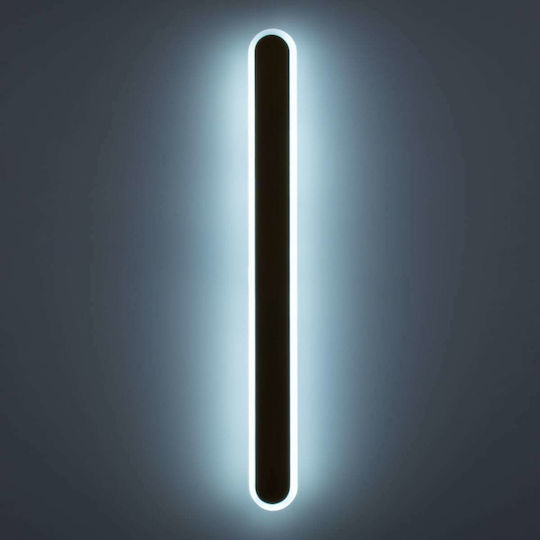 GloboStar Houston Modern Lamp Wall with Integrated LED and Adjustable White Light Black 6x60cm