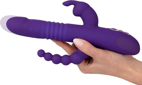 You2Toys Sweet Smile Thrusting Pearl Triple Vibrator Δονητής Rabbit 26cm Purple