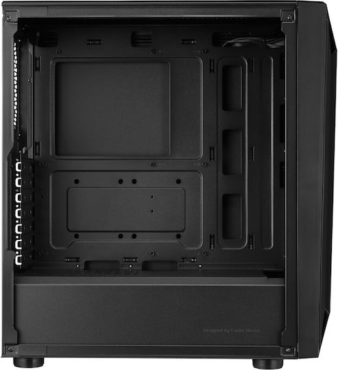 CoolerMaster CMP 510 Gaming Midi Tower Κουτί Υπολογιστή με Πλαϊνό Παράθυρο και RGB Φωτισμό Μαύρο