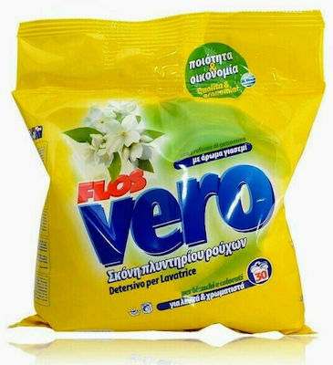 Flos Vero Απορρυπαντικό σε Σκόνη για Λευκά & Χρωματιστά Ρούχα 30 Μεζούρες