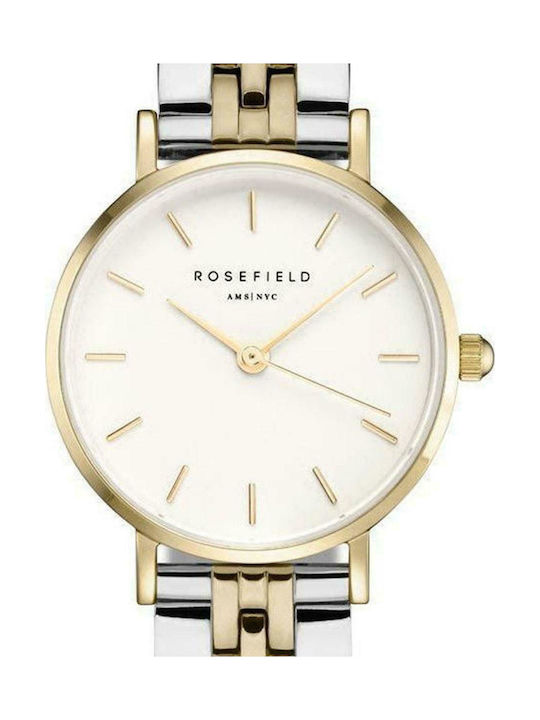 Rosefield Small Edit Ρολόι Μπαταρίας με Μεταλλικό Μπρασελέ
