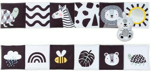 Taf Toys Activity Book Activity Book Savannah Black & White made of Fabric for 0++ Months