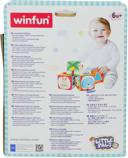 MG Toys Activity Cube Soft Animal Cubes made of Fabric for 6++ Months