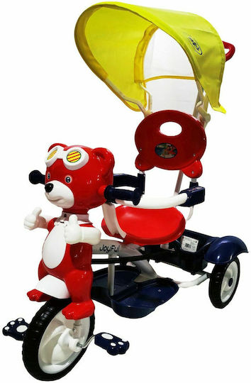 Joyful Kids Kinderdreirad Cartoon 855 mit Elterngriff für 2-4 Jahre Rot