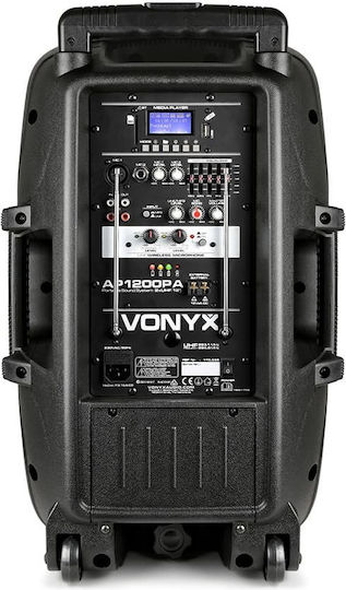 Vonyx Ηχείο Karaoke με Ασύρματα Μικρόφωνα AP1200PA 170.335 με 3 Μικρόφωνα και Τηλεκοντρόλ Μαύρο