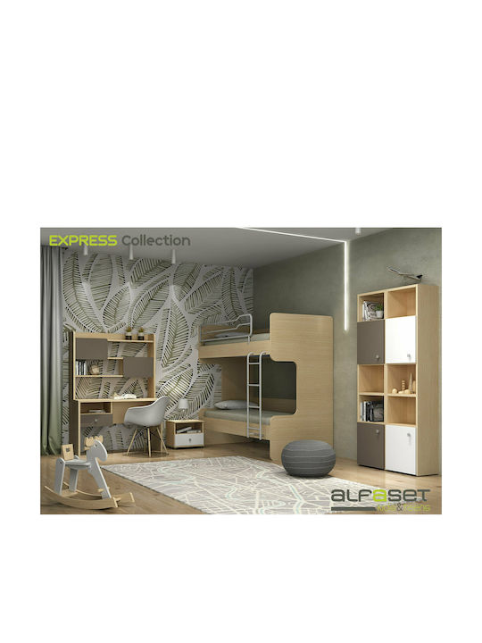 Obin Kinderbett Koje Einzeln Rosa für Matratze 90x190cm