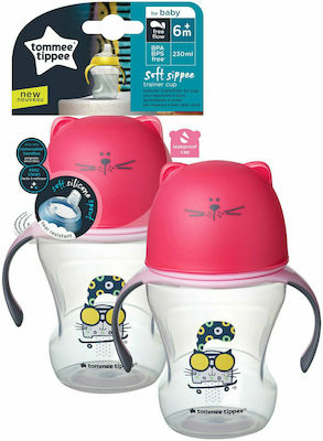 Tommee Tippee Trainer Soft Sippee Cup 6m+ 230ml Pink