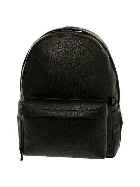 Polo Mini Vinyl School Bag Backpack Kindergarten Black 7Liters 2022