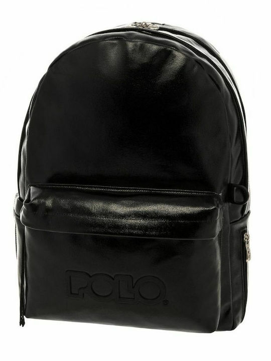 Polo Mini Vinyl School Bag Backpack Kindergarten Black 7Liters 2022