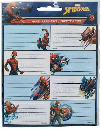 Gim Notebook Labels Spiderman 2pcs