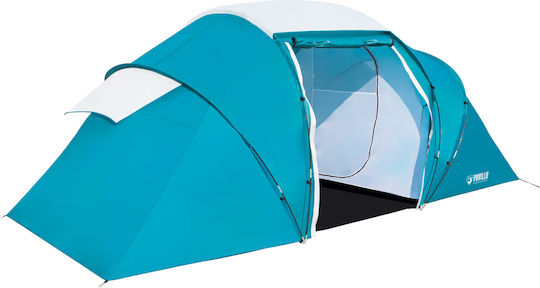 Bestway Camping Tent Tunnel Blue with Double Cloth 4 Seasons for 6 People 490x280x200cm