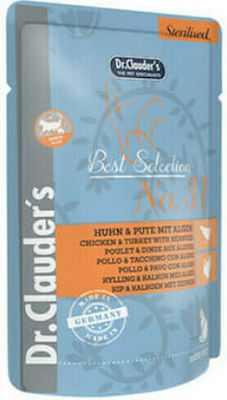 Dr.Clauder's Best Selection Sterilised No31 Wet Food for Sterilised Adult Cats In Pouch with Turkey / Chicken 1pc 85gr