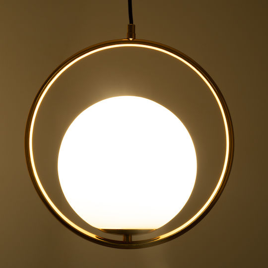 GloboStar Madrid Pendant Light Gold Ball with Socket E27 30x20x30cm