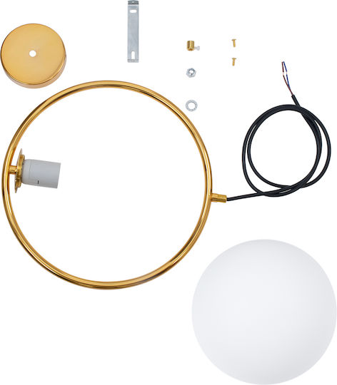 GloboStar Madrid Pendant Light Gold Ball with Socket E27 30x20x30cm