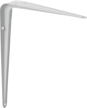 875 Metallic Corner Shelf White 250x300mm