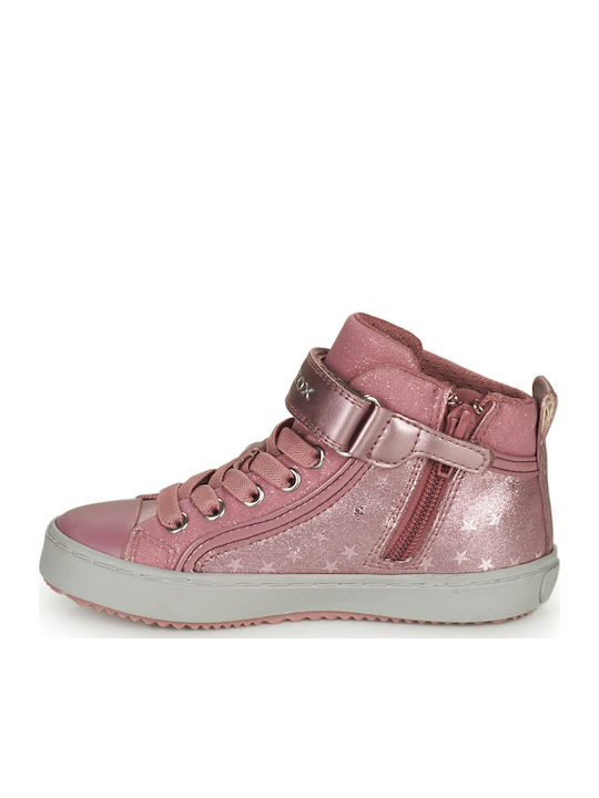 J KALISPERA Anatomic Leather Kids Ankle Boots with Zipper Pink