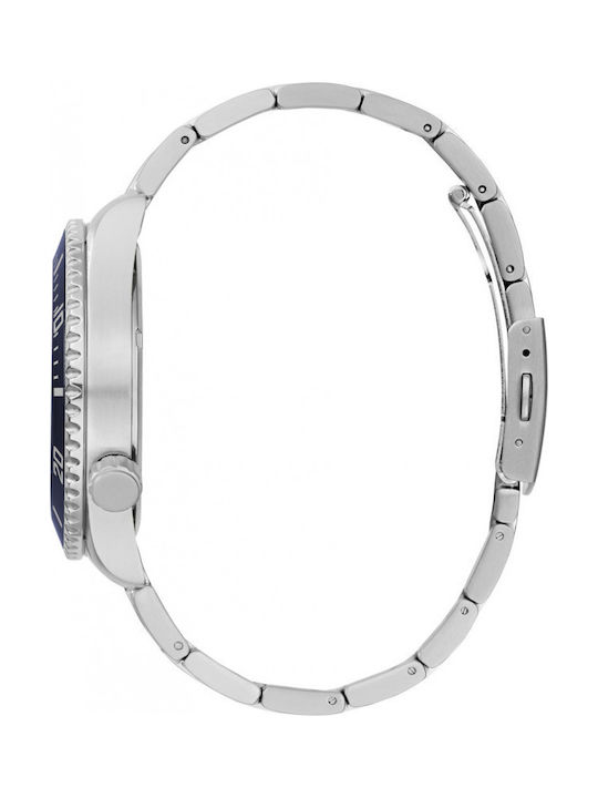Guess Axle Men's Watch 45mm Battery with Silver Metal Bracelet